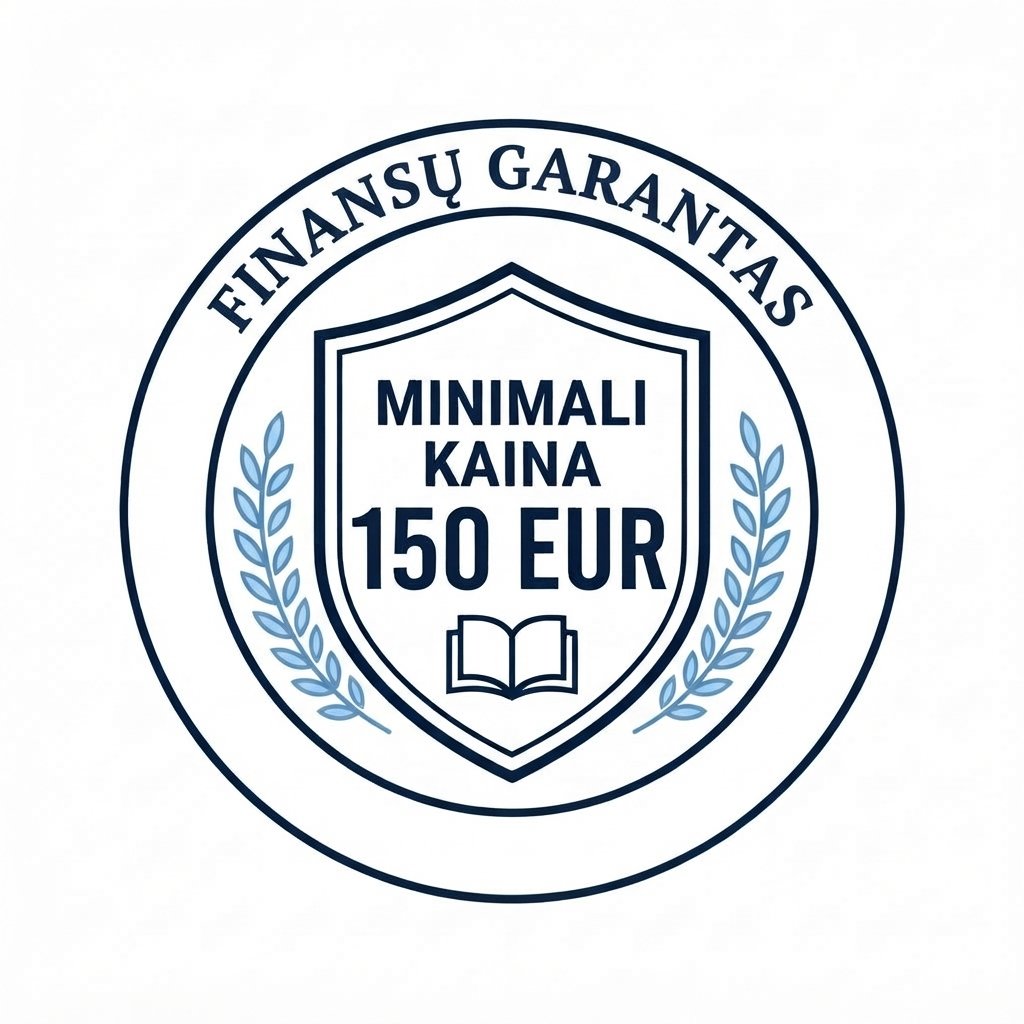 Apleistos apskaitos tvarkymas garantijos ženklas - minimali kaina 150 EUR