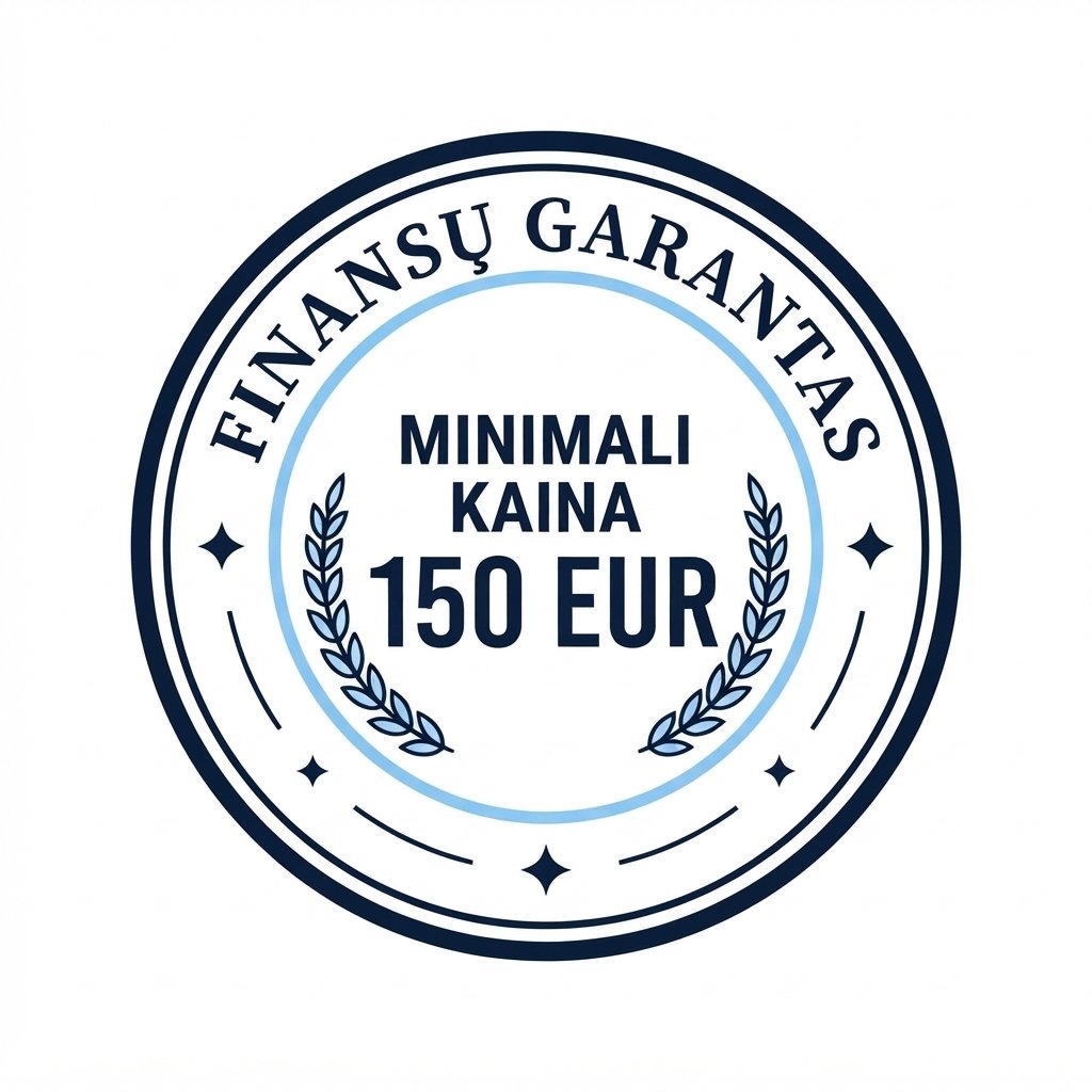 Buhalterinė apskaita garantijos ženklas - minimali kaina 150 EUR