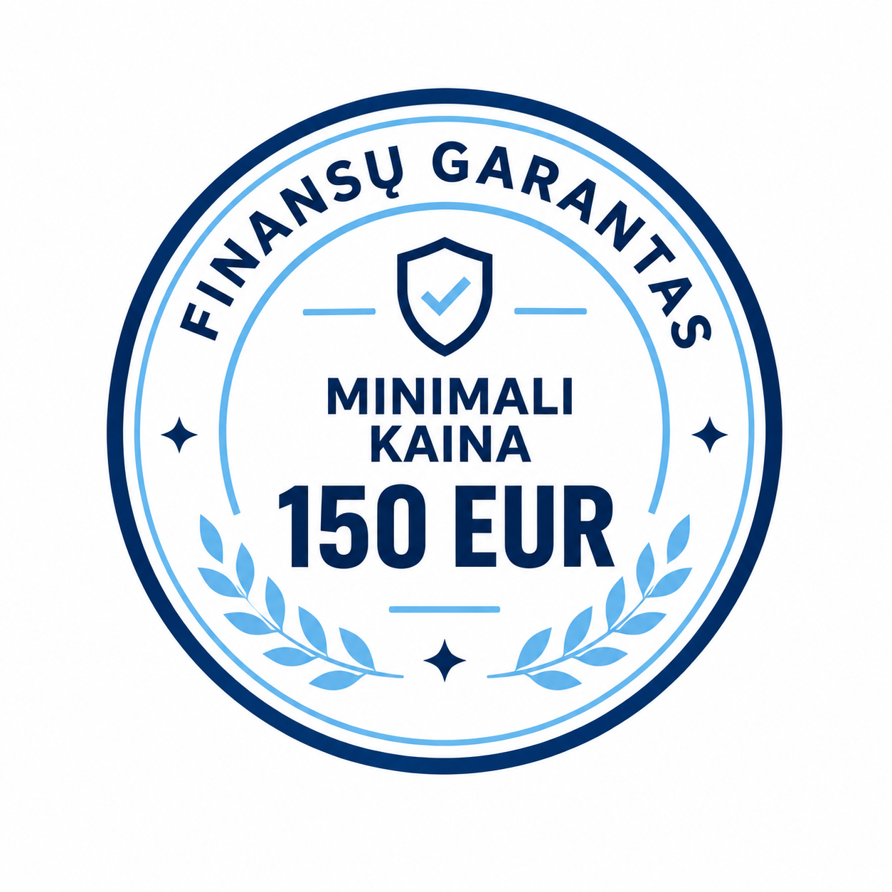 Transporto licencija garantijos ženklas - minimali kaina 150eur
